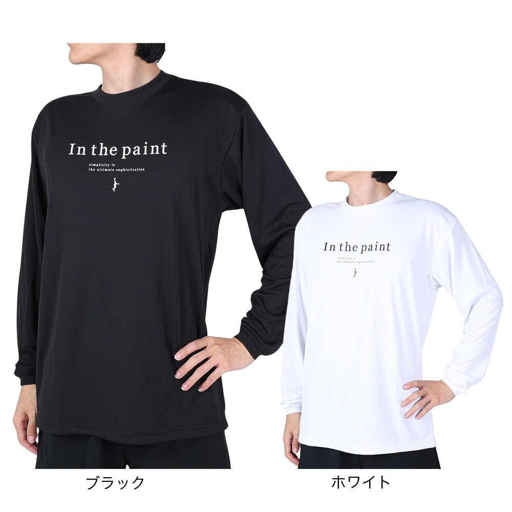 インザペイント（IN THE PAINT）（メンズ、レディース）バスケットボールウェア 長袖Tシャツ ITP23422BLK