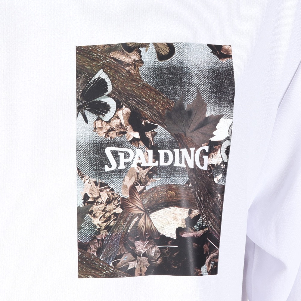 スポルディング（SPALDING）（メンズ）バスケットボールウェア ロングスリーブTシャツ バタフライ プレイド SMT23107 速乾 UVカット