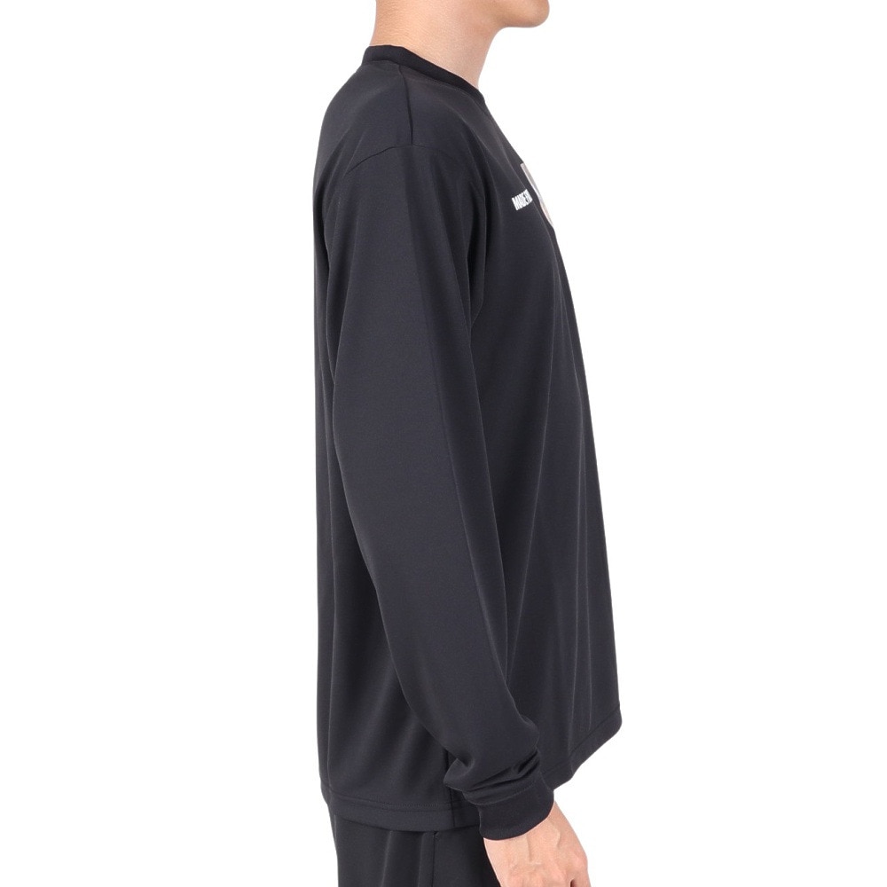 スポルディング（SPALDING）（メンズ）バスケットボールウェア ロングスリーブTシャツ バタフライ プレイド SMT23107BK 速乾 UVカット