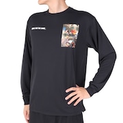 スポルディング（SPALDING）（メンズ）バスケットボールウェア ロングスリーブTシャツ バタフライ プレイド SMT23107BK