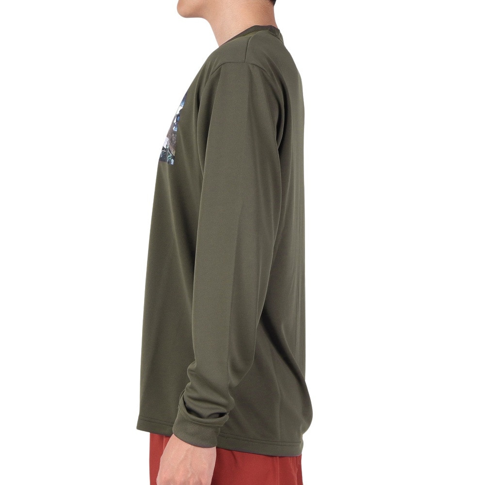 スポルディング（SPALDING）（メンズ、レディース）バスケットボールウェア ロングスリーブTシャツ バタフライ プレイド SMT23107OK 速乾 UVカット