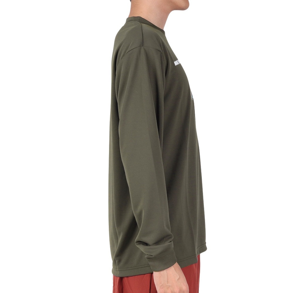 スポルディング（SPALDING）（メンズ、レディース）バスケットボールウェア ロングスリーブTシャツ バタフライ プレイド SMT23107OK 速乾 UVカット