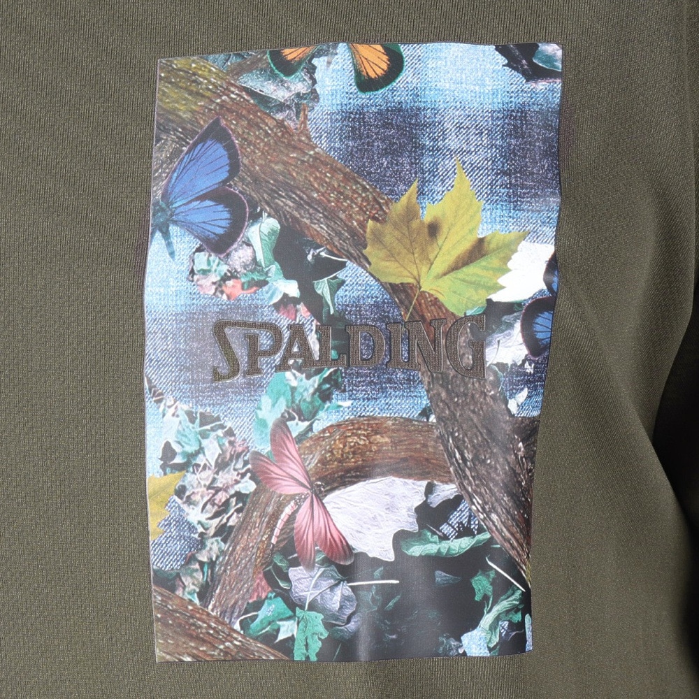 スポルディング（SPALDING）（メンズ、レディース）バスケットボールウェア ロングスリーブTシャツ バタフライ プレイド SMT23107OK 速乾 UVカット
