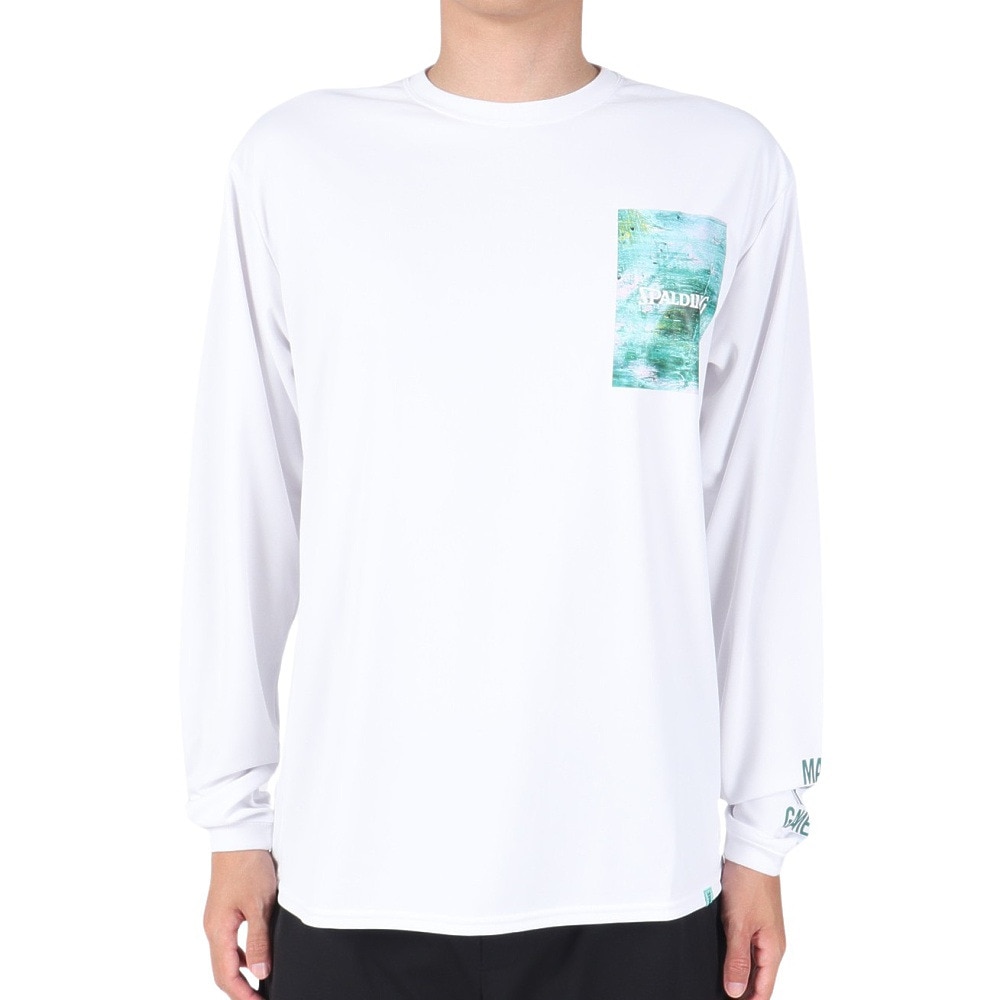 スポルディング（SPALDING）（メンズ）バスケットボールウェア ロングスリーブTシャツ ウォールペイント SMT23115 速乾 UVカット