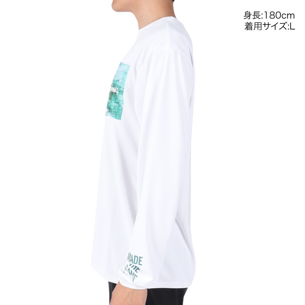 スポルディング（SPALDING）（メンズ）バスケットボールウェア ロングスリーブTシャツ ウォールペイント SMT23115 速乾 UVカット