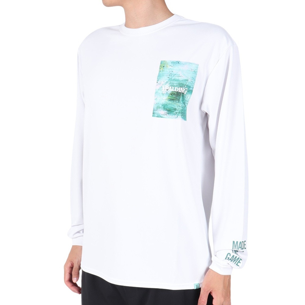 スポルディング（SPALDING）（メンズ）バスケットボールウェア ロングスリーブTシャツ ウォールペイント SMT23115 速乾 UVカット