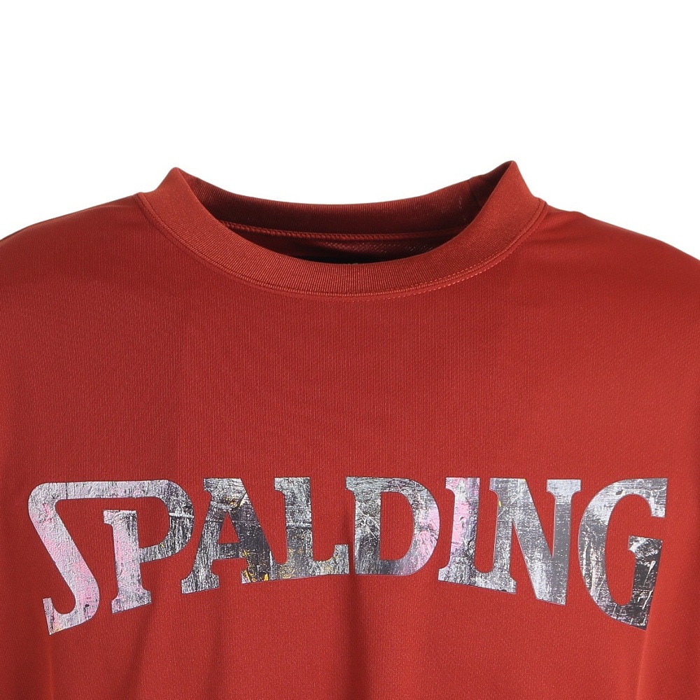 スポルディング（SPALDING）（メンズ）バスケットボールウェア 長袖Tシャツ ウォールペイント SMT23211 速乾 UVカット