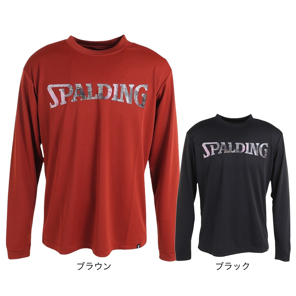 スポルディング（SPALDING）（メンズ）バスケットボールウェア 長袖Tシャツ ウォールペイント SMT23211 速乾 UVカット