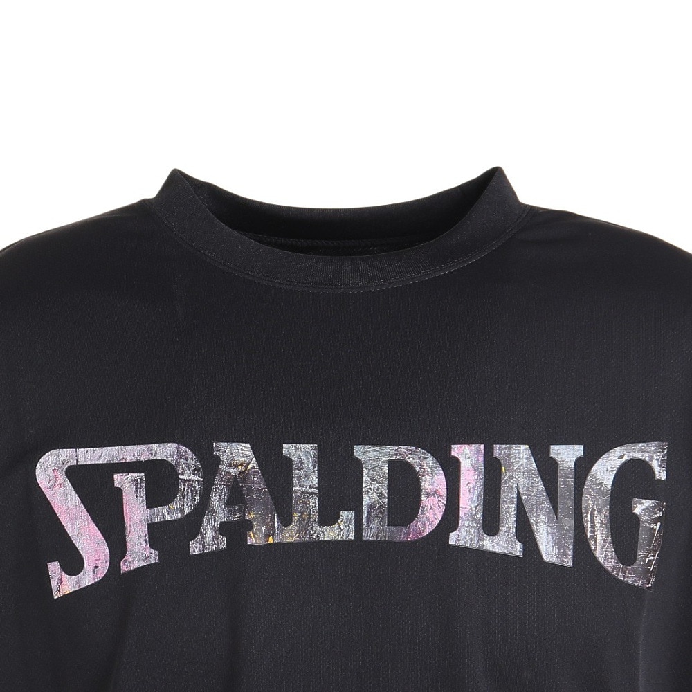スポルディング（SPALDING）（メンズ）バスケットボールウェア 長袖Tシャツ ウォールペイント SMT23211BK