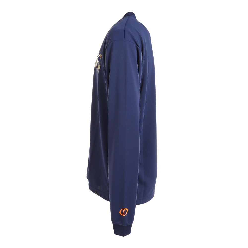 スポルディング（SPALDING）（メンズ）バスケットボールウェア 長袖Tシャツ ボールプリントNV SMT23212NV 速乾 UVカット