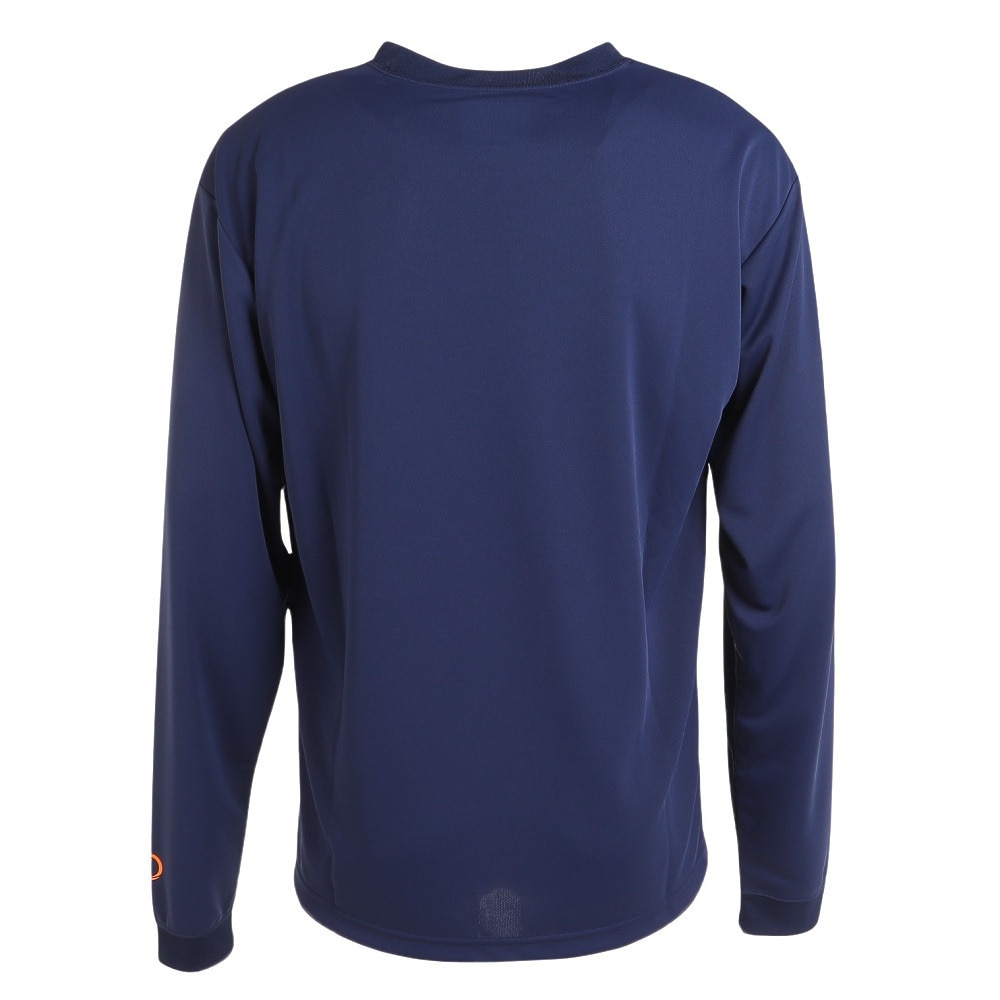 スポルディング（SPALDING）（メンズ）バスケットボールウェア 長袖Tシャツ ボールプリントNV SMT23212NV 速乾 UVカット
