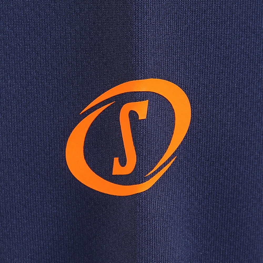 スポルディング（SPALDING）（メンズ）バスケットボールウェア 長袖Tシャツ ボールプリントNV SMT23212NV 速乾 UVカット