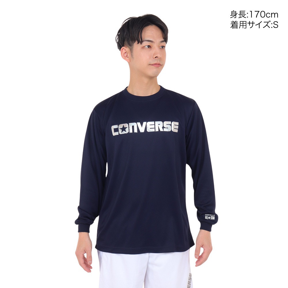 コンバース（CONVERSE）（メンズ）バスケットボールウェア プリント長袖シャツ CB232361L-2900