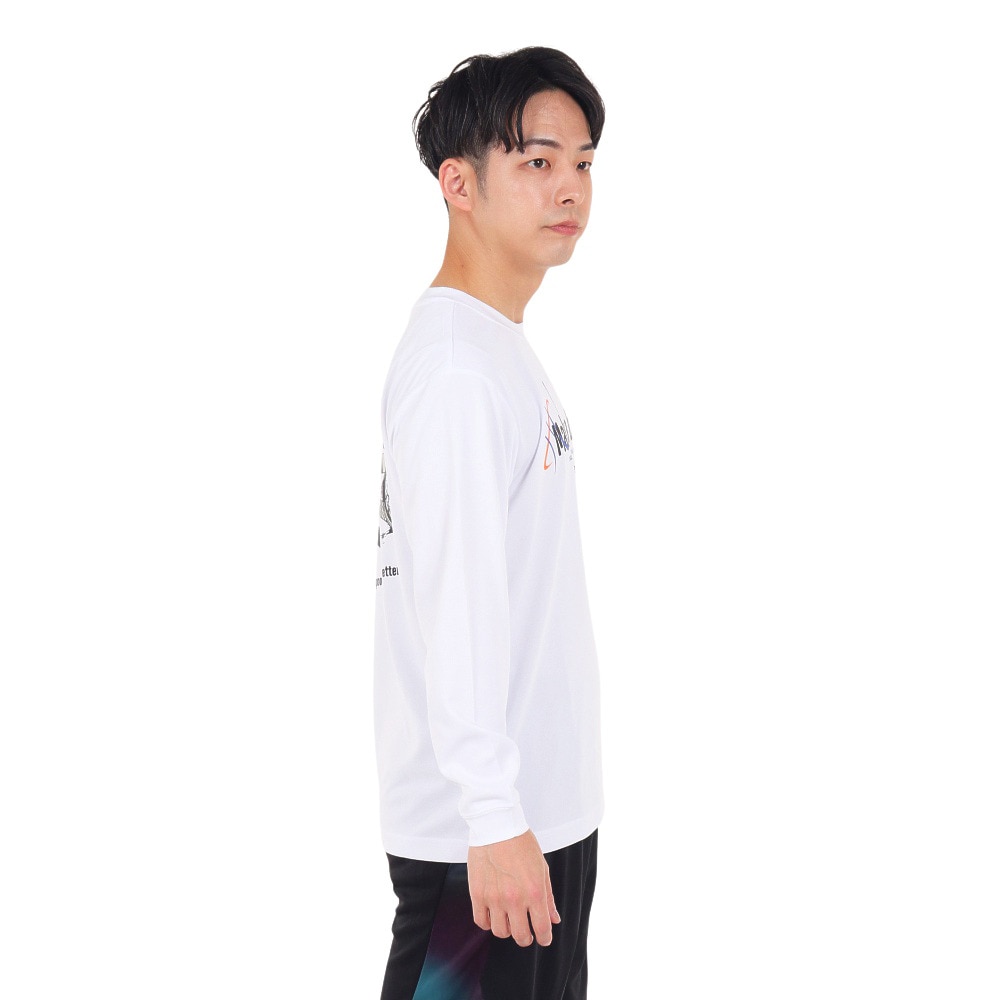 コンバース（CONVERSE）（メンズ）バスケットボールウェア プリント長袖シャツ CB232368L-1100