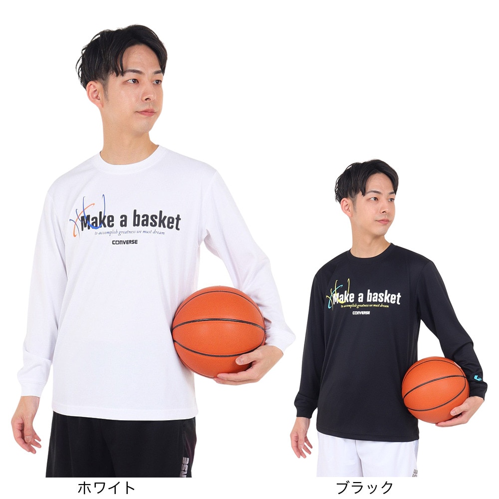 コンバース（CONVERSE）（メンズ）バスケットボールウェア プリント長袖シャツ CB232368L-1924