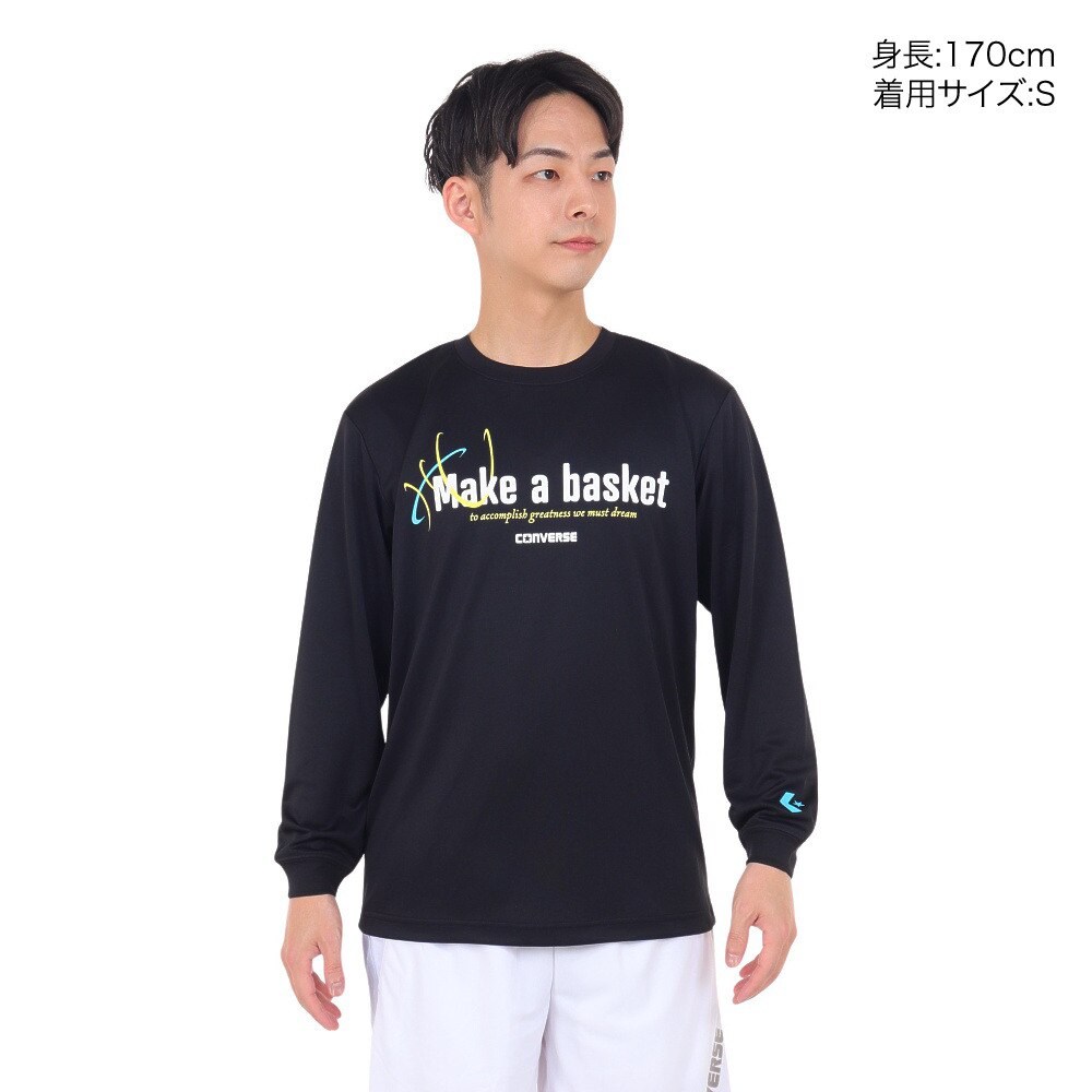 コンバース（CONVERSE）（メンズ）バスケットボールウェア プリント長袖シャツ CB232368L-1924