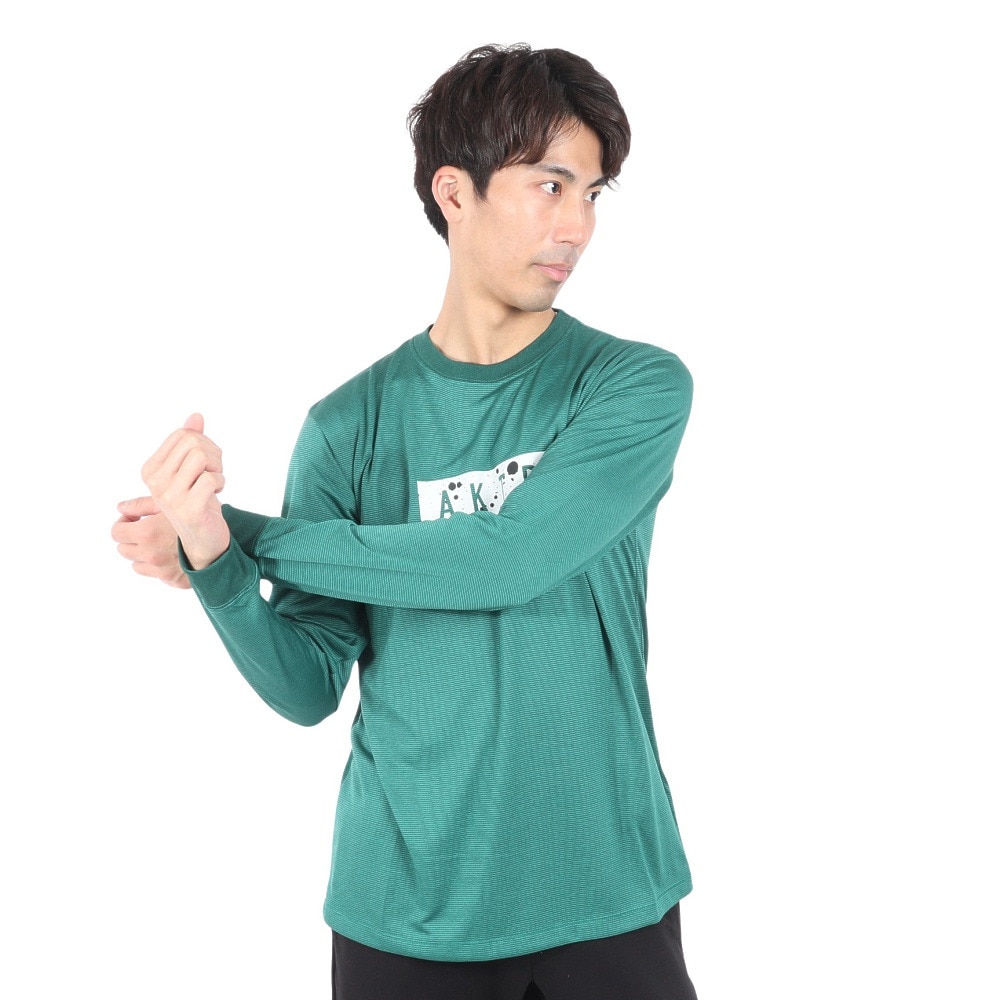 アクター（AKTR）（メンズ、レディース）バスケットボールウェア SPLASH ボックスロゴ 長袖Tシャツ SPORTS 223-013005 GR