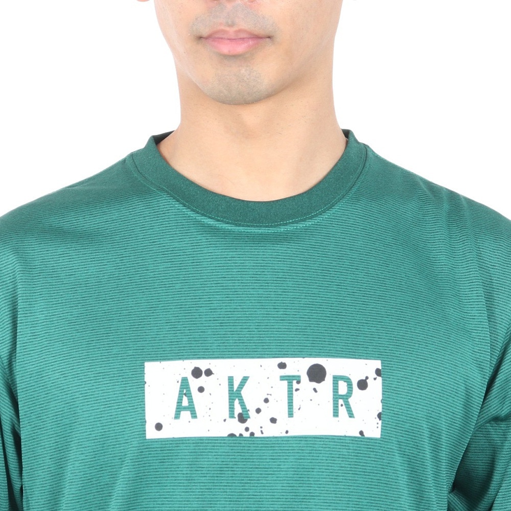 アクター（AKTR）（メンズ、レディース）バスケットボールウェア SPLASH ボックスロゴ 長袖Tシャツ SPORTS 223-013005 GR
