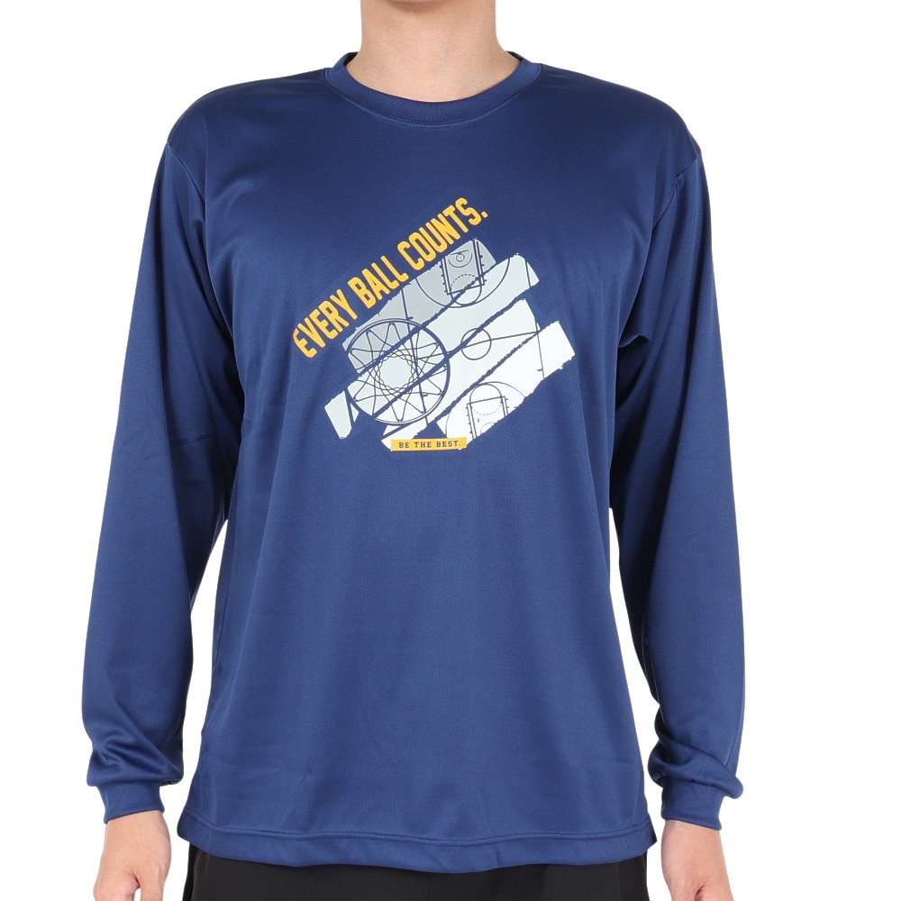 エックスティーエス（XTS）（メンズ）バスケットボールウェア ドライプラス 長袖Tシャツ 751TS3ES0024DBLU