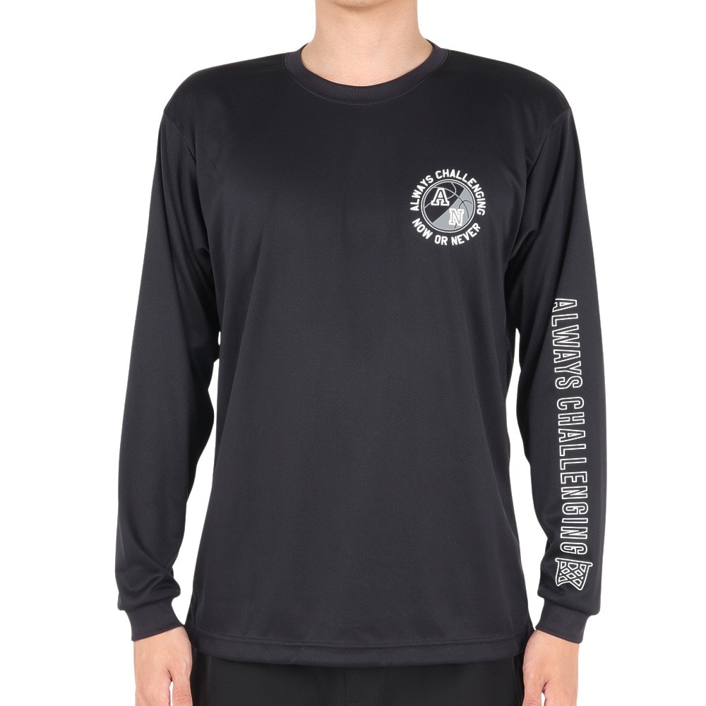 エックスティーエス（XTS）（メンズ）バスケットボールウェア ドライプラス 長袖Tシャツ 751TS3ES0028BLK 速乾