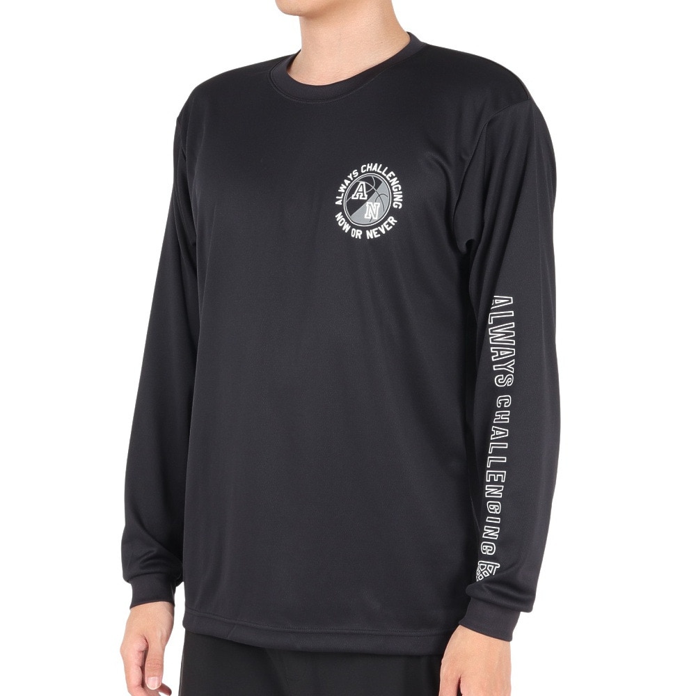 エックスティーエス（XTS）（メンズ）バスケットボールウェア ドライプラス 長袖Tシャツ 751TS3ES0028BLK 速乾