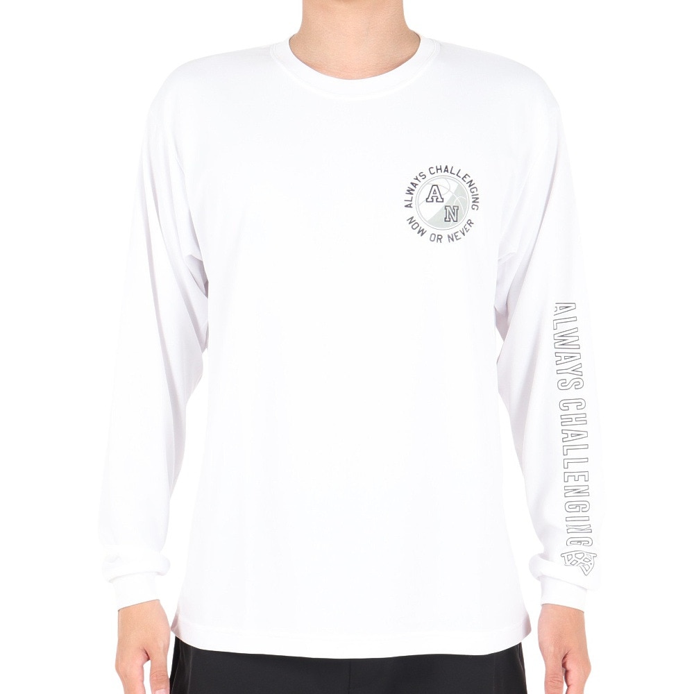 エックスティーエス（XTS）（メンズ）バスケットボールウェア ドライプラス 長袖Tシャツ 751TS3ES0028WHT 速乾