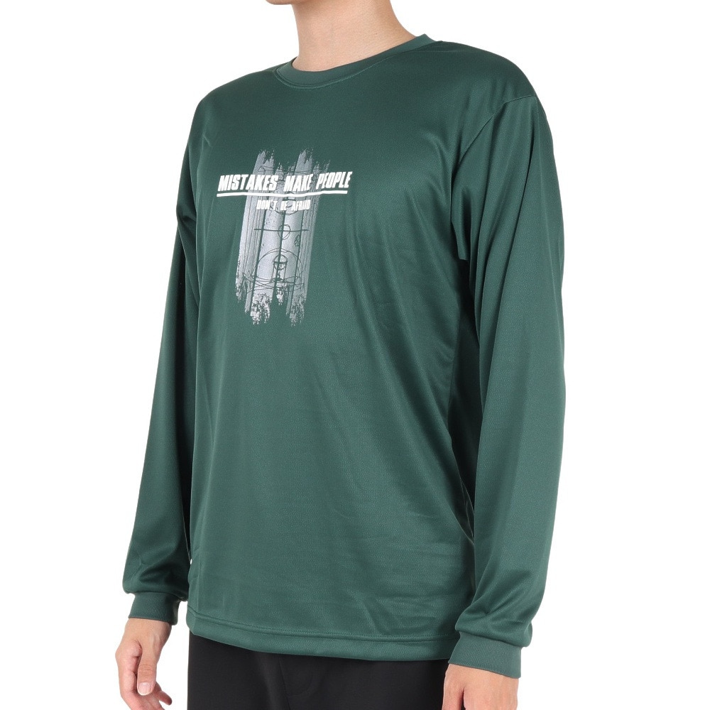 エックスティーエス（XTS）（メンズ）バスケットボールウェア ドライプラス 長袖Tシャツ 751TS3ES0030GRN