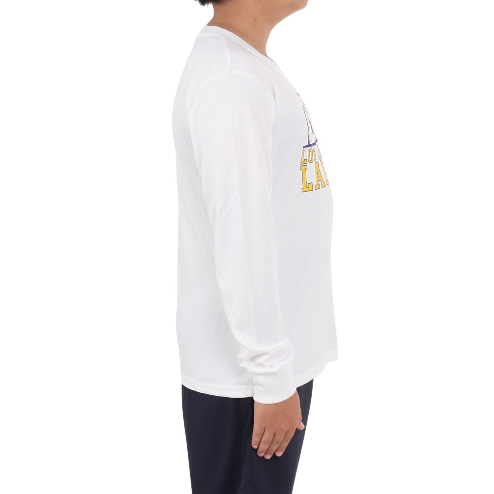 エヌビーエー（NBA）（キッズ）バスケットボールウェア 長袖Tシャツ ロサンゼルス・レイカーズ 3AAE-LAKERS