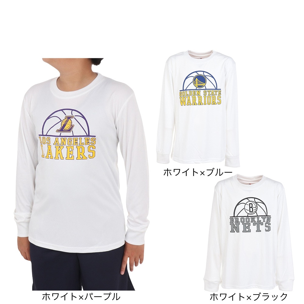 エヌビーエー（NBA）（キッズ）バスケットボールウェア 長袖Tシャツ ロサンゼルス・レイカーズ 3AAE-LAKERS