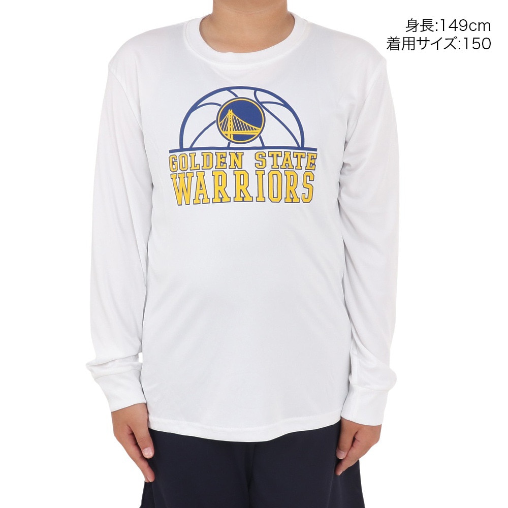 エヌビーエー（NBA）（キッズ）バスケットボールウェア 長袖Tシャツ ゴールデンステート・ウォリアーズ 3AAE-WARRIORS