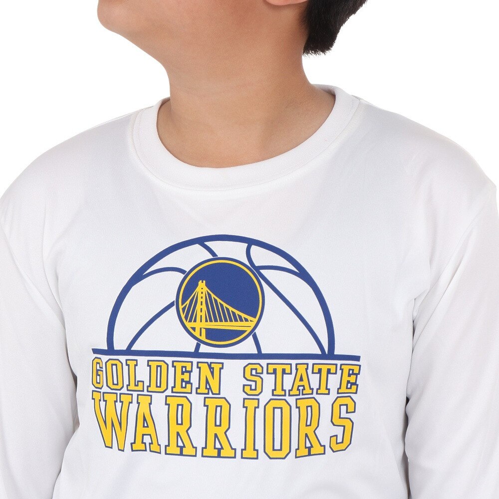 エヌビーエー（NBA）（キッズ）バスケットボールウェア 長袖Tシャツ ゴールデンステート・ウォリアーズ 3AAE-WARRIORS