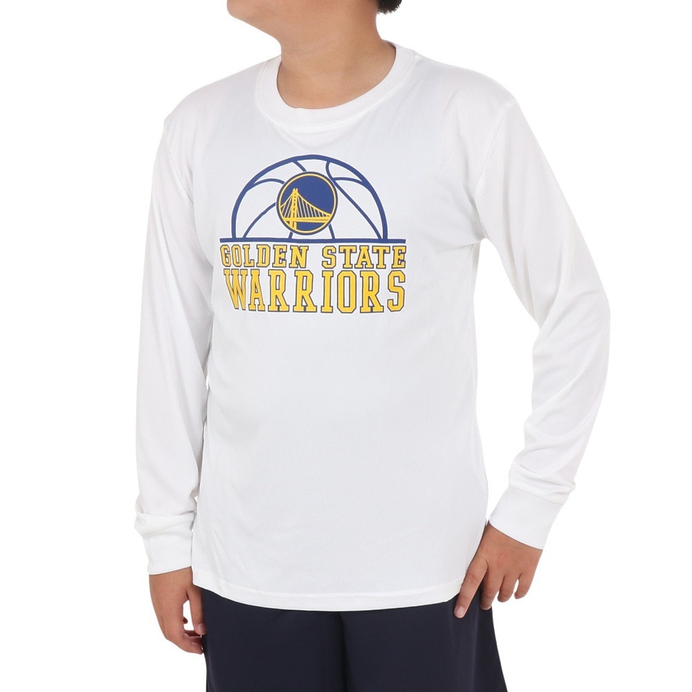 エヌビーエー（NBA）（キッズ）バスケットボールウェア 長袖Tシャツ ゴールデンステート・ウォリアーズ 3AAE-WARRIORS