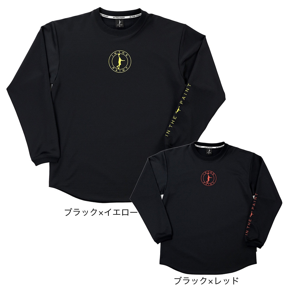 インザペイント（IN THE PAINT）（メンズ、レディース）バスケットボールウェア 長袖Tシャツ ITP23435BLK/LMN
