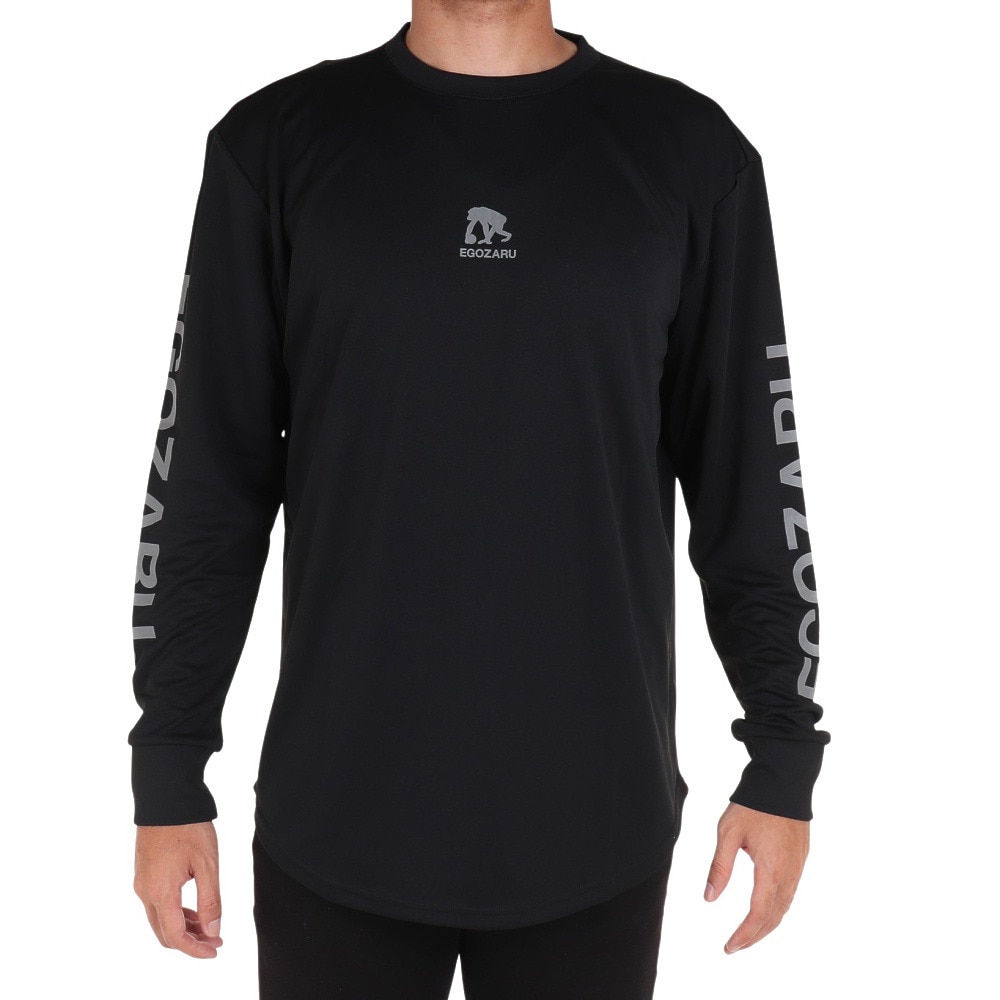 エゴザル（EGOZARU）（メンズ）バスケットボールウェア スリーブロゴ 長袖Tシャツ EZLT-F2206-015 速乾