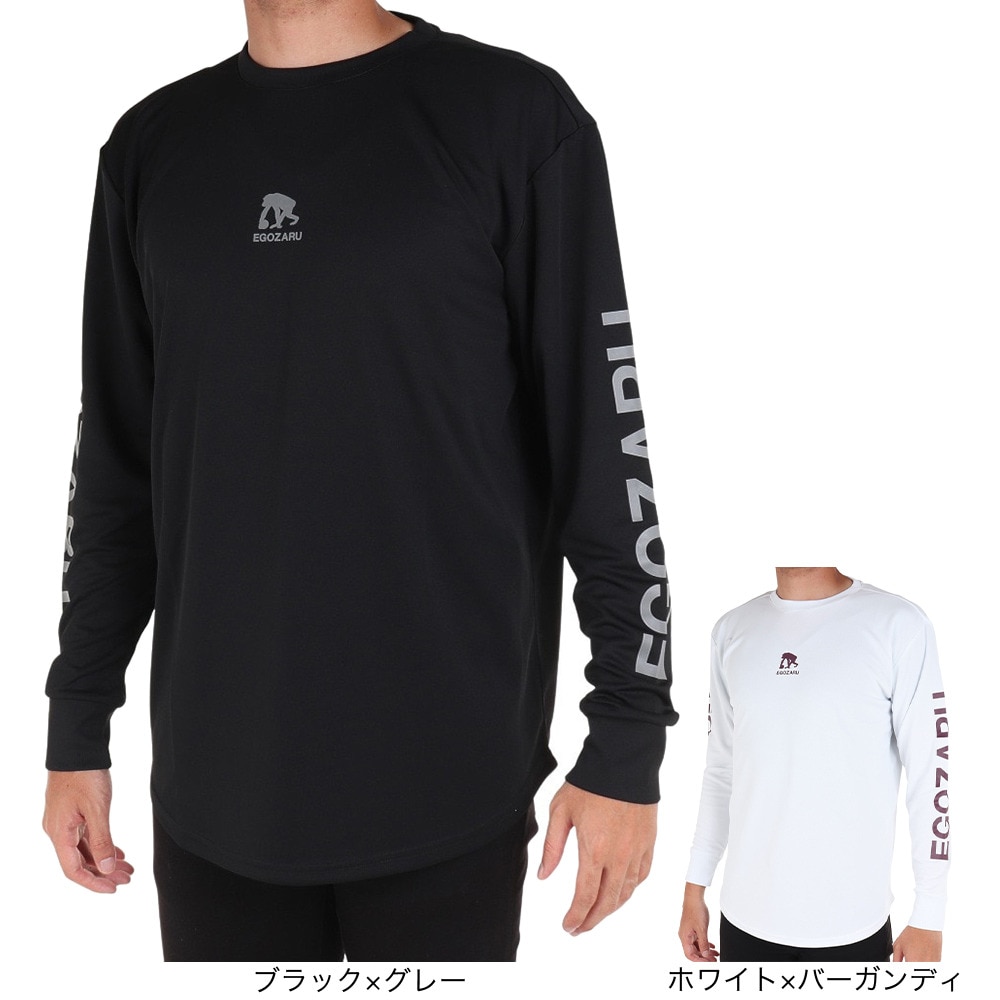 エゴザル（EGOZARU）（メンズ）バスケットボールウェア スリーブロゴ 長袖Tシャツ EZLT-F2206-015 速乾