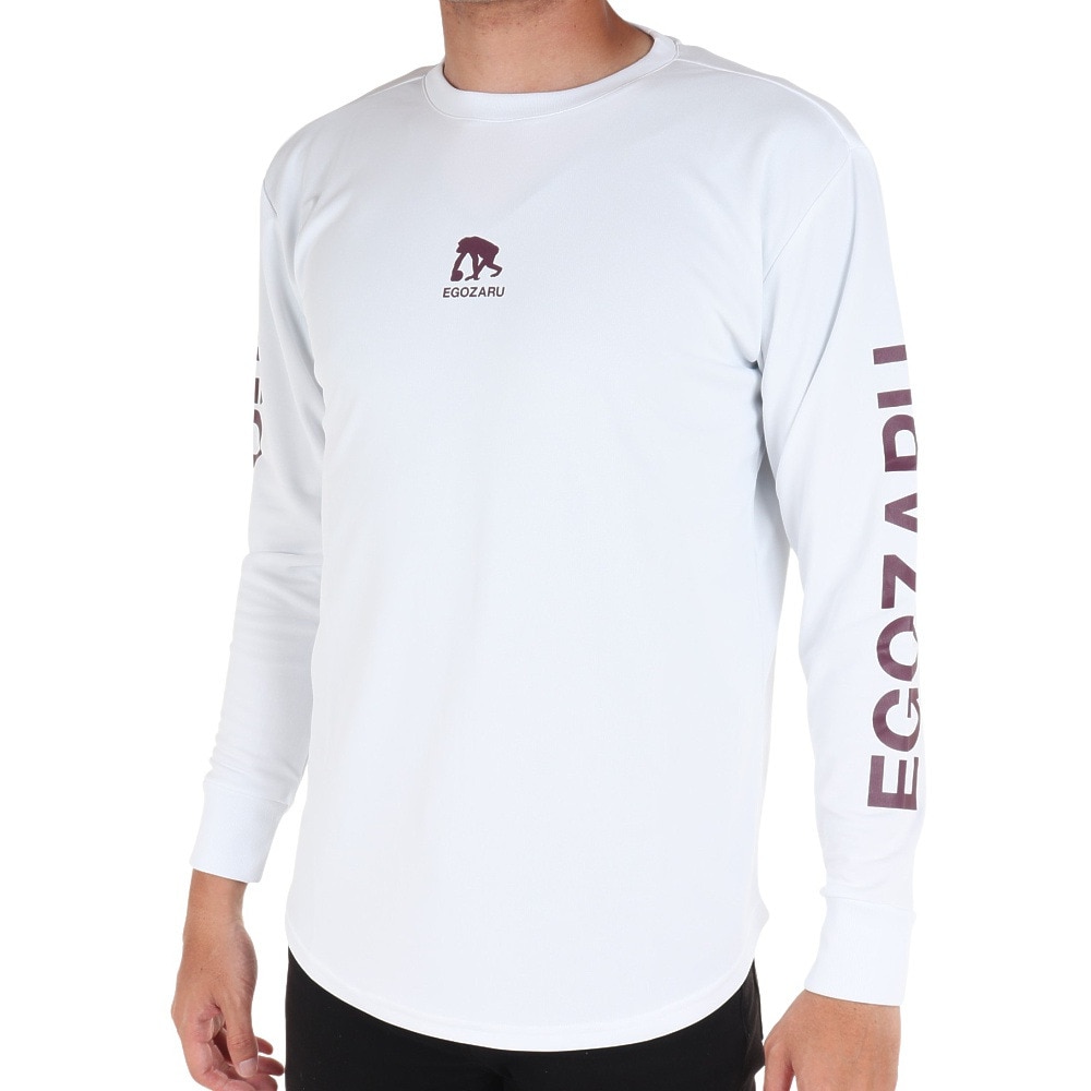 エゴザル（EGOZARU）（メンズ）バスケットボールウェア スリーブロゴ 長袖Tシャツ EZLT-F2206-218 速乾