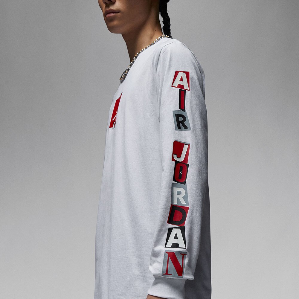 ＪＯＲＤＡＮ（メンズ）バスケットボールウェア ブランド グラフィック ロングスリーブTシャツ FD7018-100