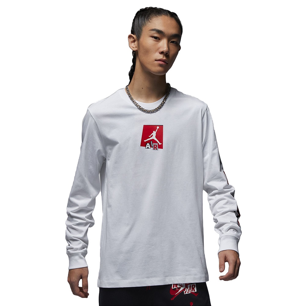 ＪＯＲＤＡＮ（メンズ）バスケットボールウェア ブランド グラフィック ロングスリーブTシャツ FD7018-100