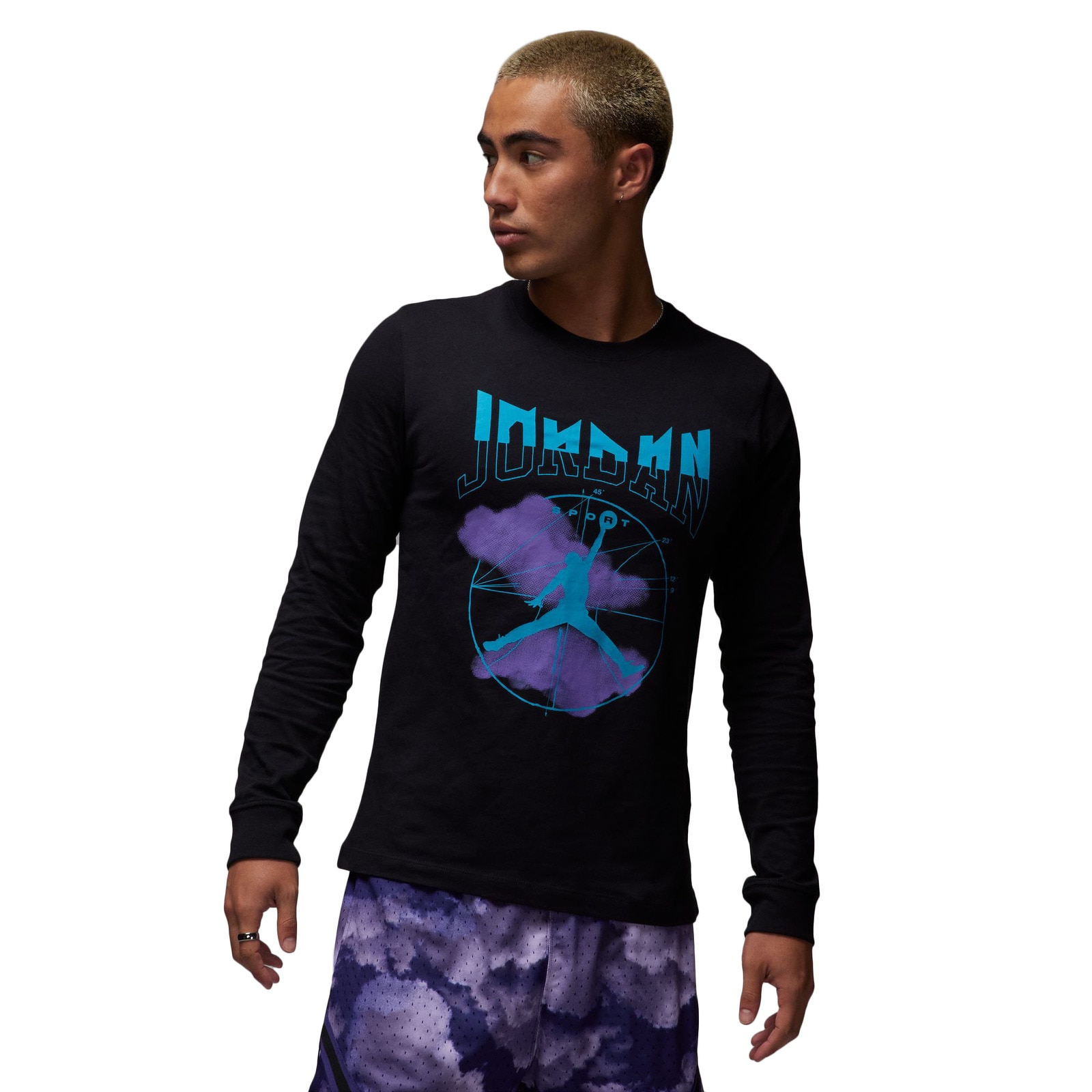 ＪＯＲＤＡＮ（メンズ）バスケットボールウェア SPRT グラフィック 長袖Tシャツ FD7005-011
