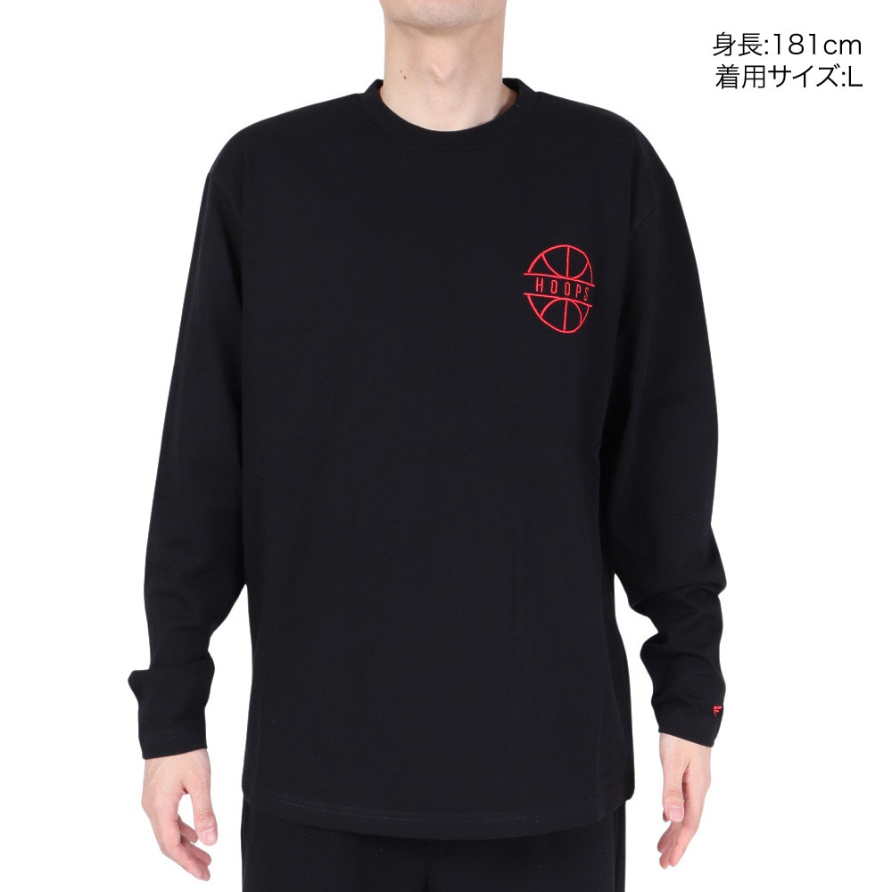 ファナティクス（Fanatics）（メンズ）バスケットボールウェア 長袖Tシャツ OT0323SS0001-BLK