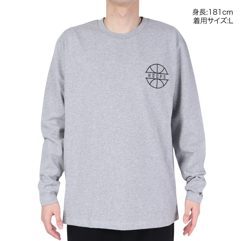 ファナティクス（Fanatics）（メンズ）バスケットボールウェア 長袖Tシャツ OT0323SS0001-GRY