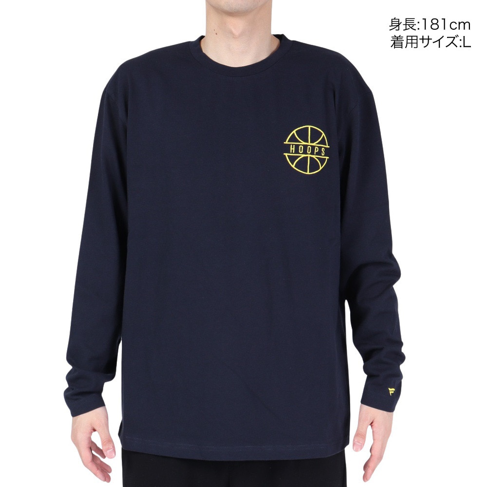 ファナティクス（Fanatics）（メンズ）バスケットボールウェア 長袖Tシャツ OT0323SS0001-NVY