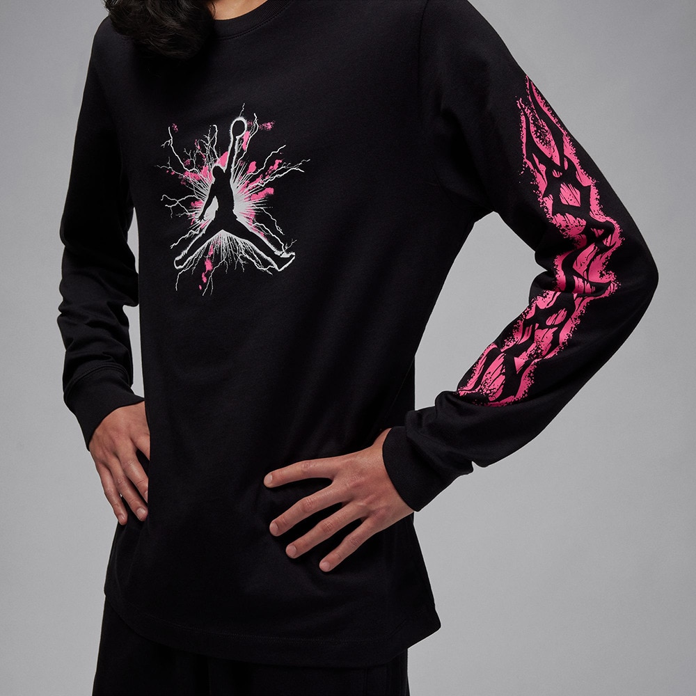 ジョーダン（JORDAN）（メンズ）バスケットボールウェア ジョーダン Dri-FIT スポーツ ロングスリーブ グラフィック Tシャツ FN5973-010 速乾