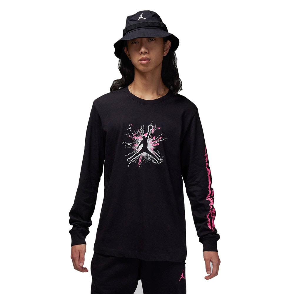 ジョーダン（JORDAN）（メンズ）バスケットボールウェア ジョーダン Dri-FIT スポーツ ロングスリーブ グラフィック Tシャツ FN5973-010 速乾