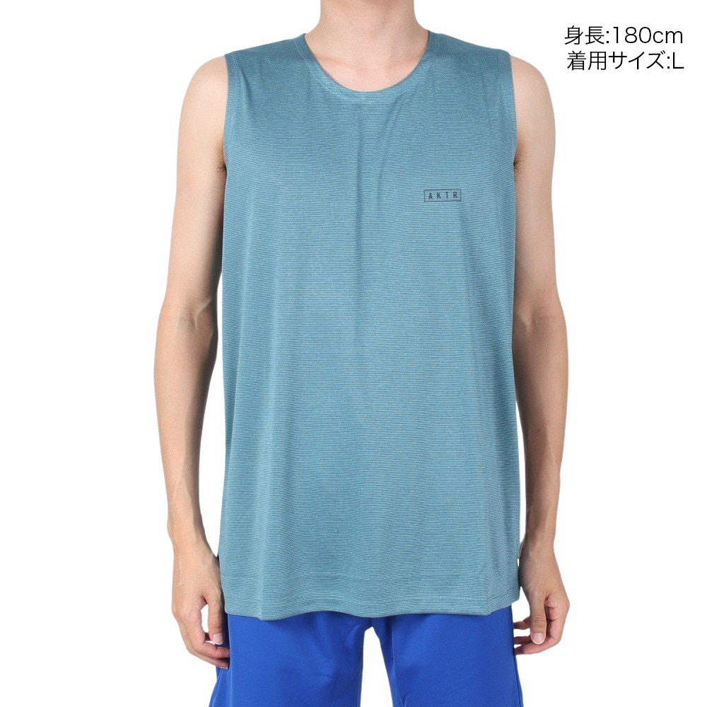 アクター（AKTR）（メンズ）バスケットボールウェア 1-PT AKTR LOGO スリーブレス Tシャツ 124-004005 BL