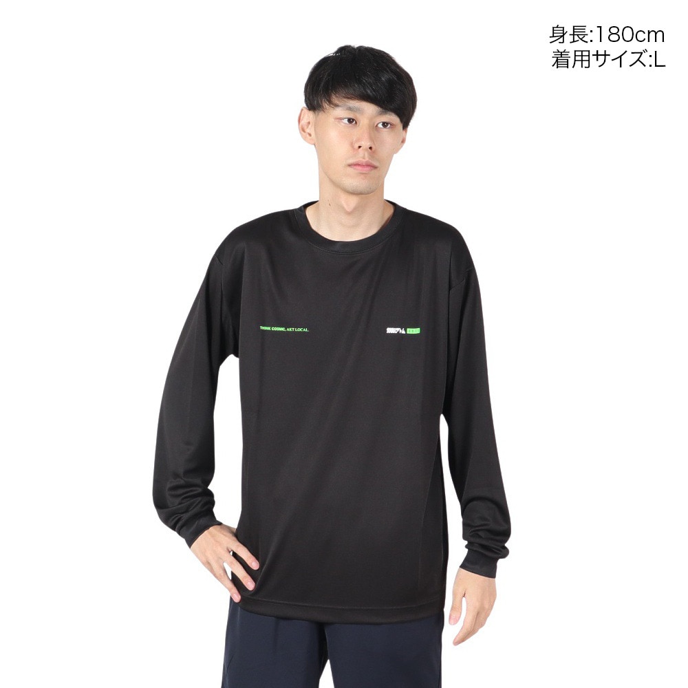 アクター（AKTR）（メンズ）バスケットボールウェア ATOM×AKTR POLY 長袖Tシャツ 124-052005 BK