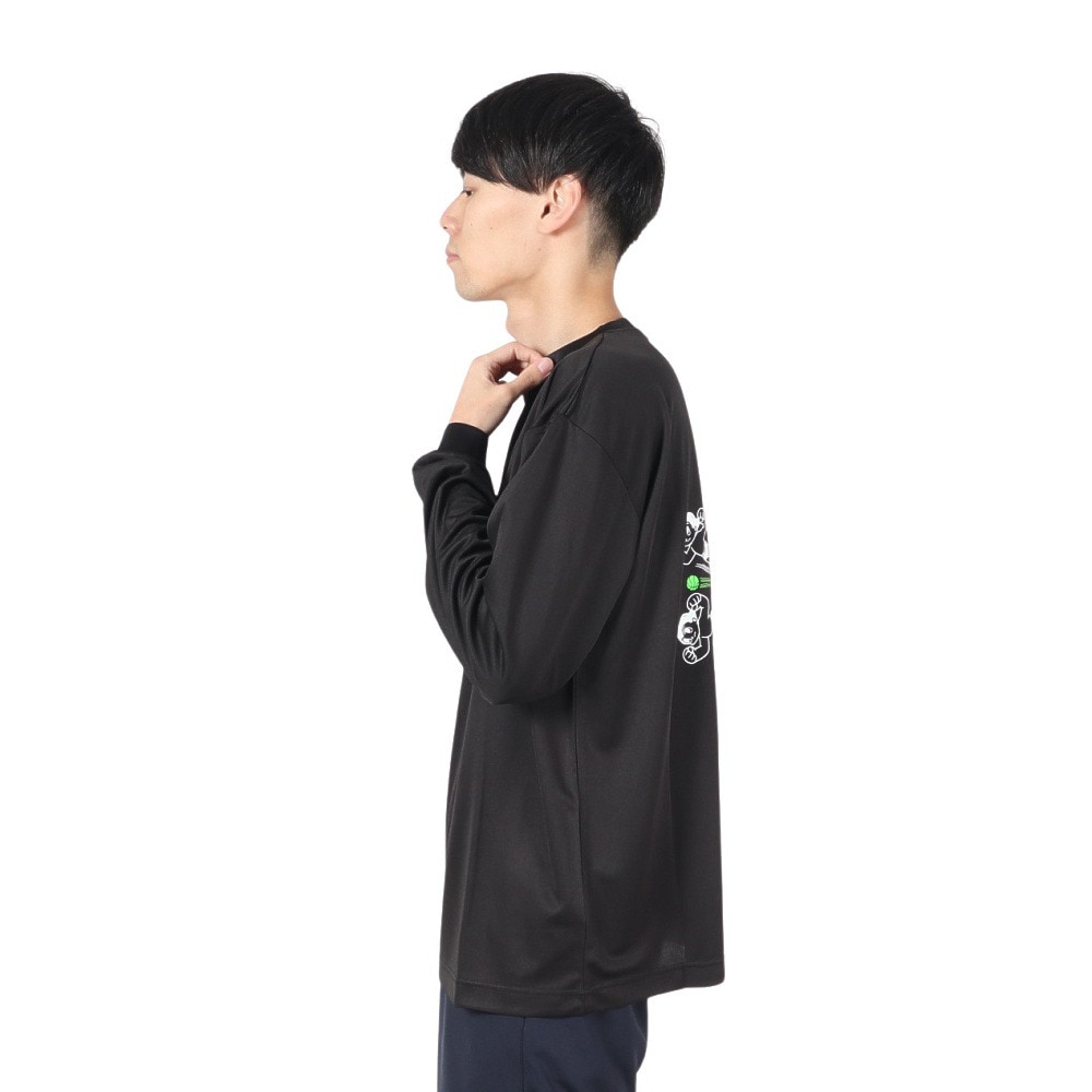アクター（AKTR）（メンズ）バスケットボールウェア ATOM×AKTR POLY 長袖Tシャツ 124-052005 BK