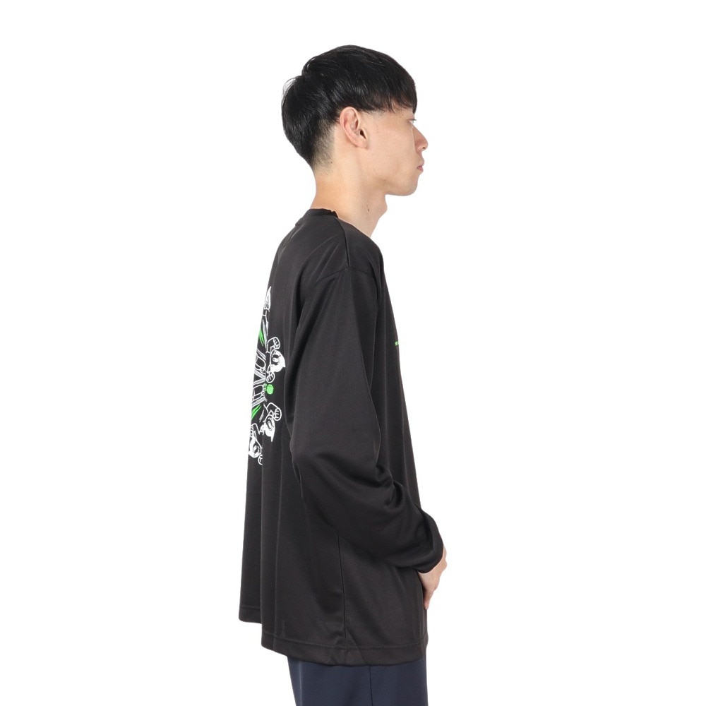 アクター（AKTR）（メンズ）バスケットボールウェア ATOM×AKTR POLY 長袖Tシャツ 124-052005 BK