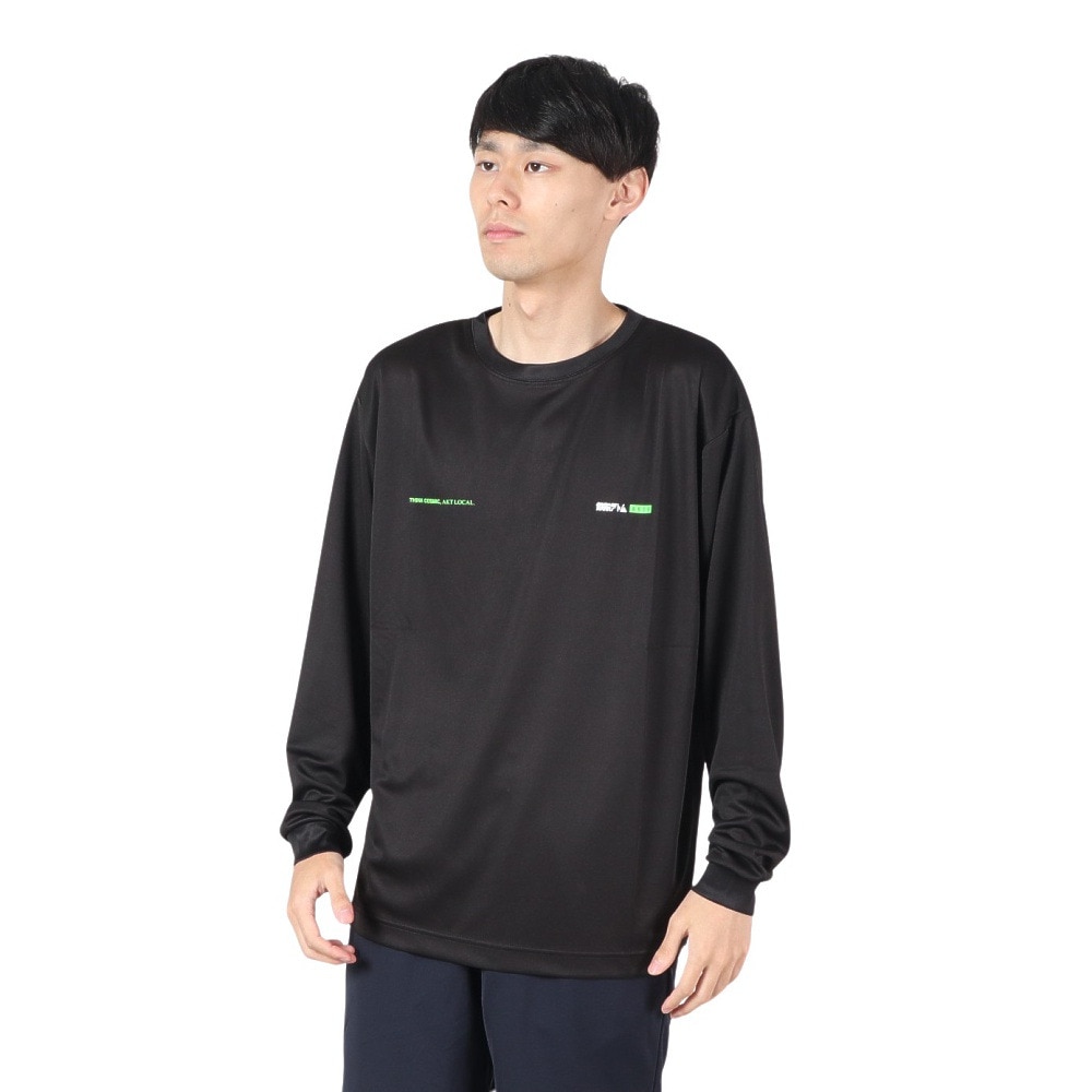 アクター（AKTR）（メンズ）バスケットボールウェア ATOM×AKTR POLY 長袖Tシャツ 124-052005 BK