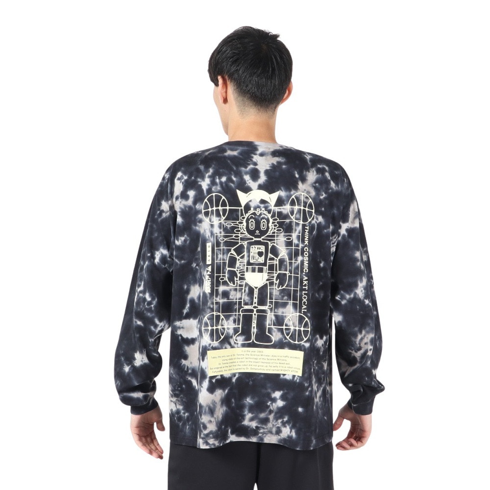 アクター（AKTR）（メンズ）バスケットボールウェア ATOM×AKTR COTTON 長袖Tシャツ 124-054005 BK